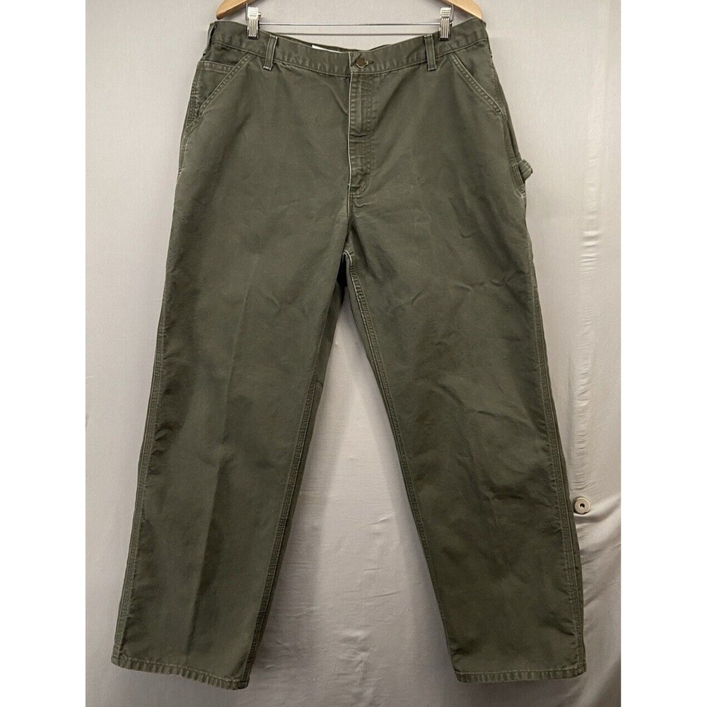 Carhartt Canvas Pant 40x34 (FIT 38x32) Dungaree Carpenter Heavy Duty Hammer Loop